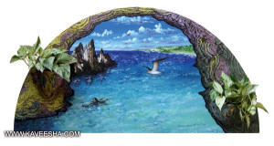 "La Grotta " Olio e materia su tavola  122 x61 2007 
